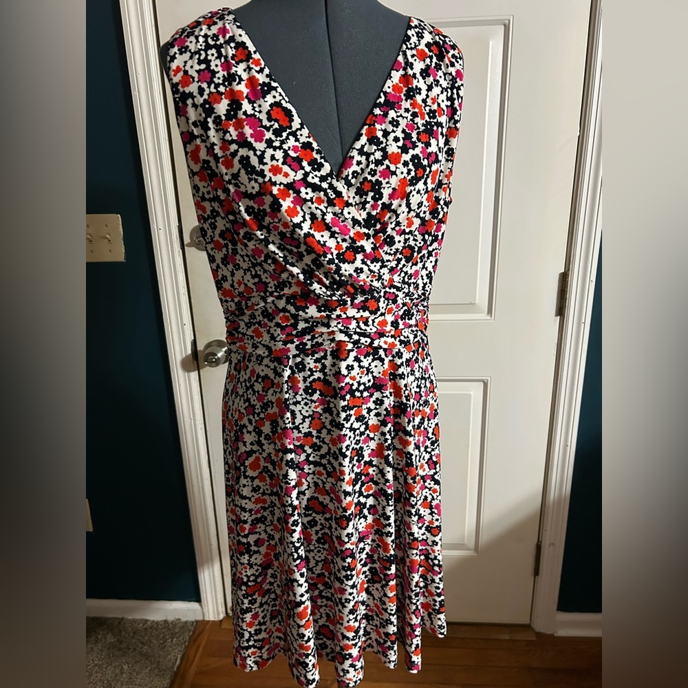 Orange Pink and Blue Floral Tommy Hilfiger Dress Size 10